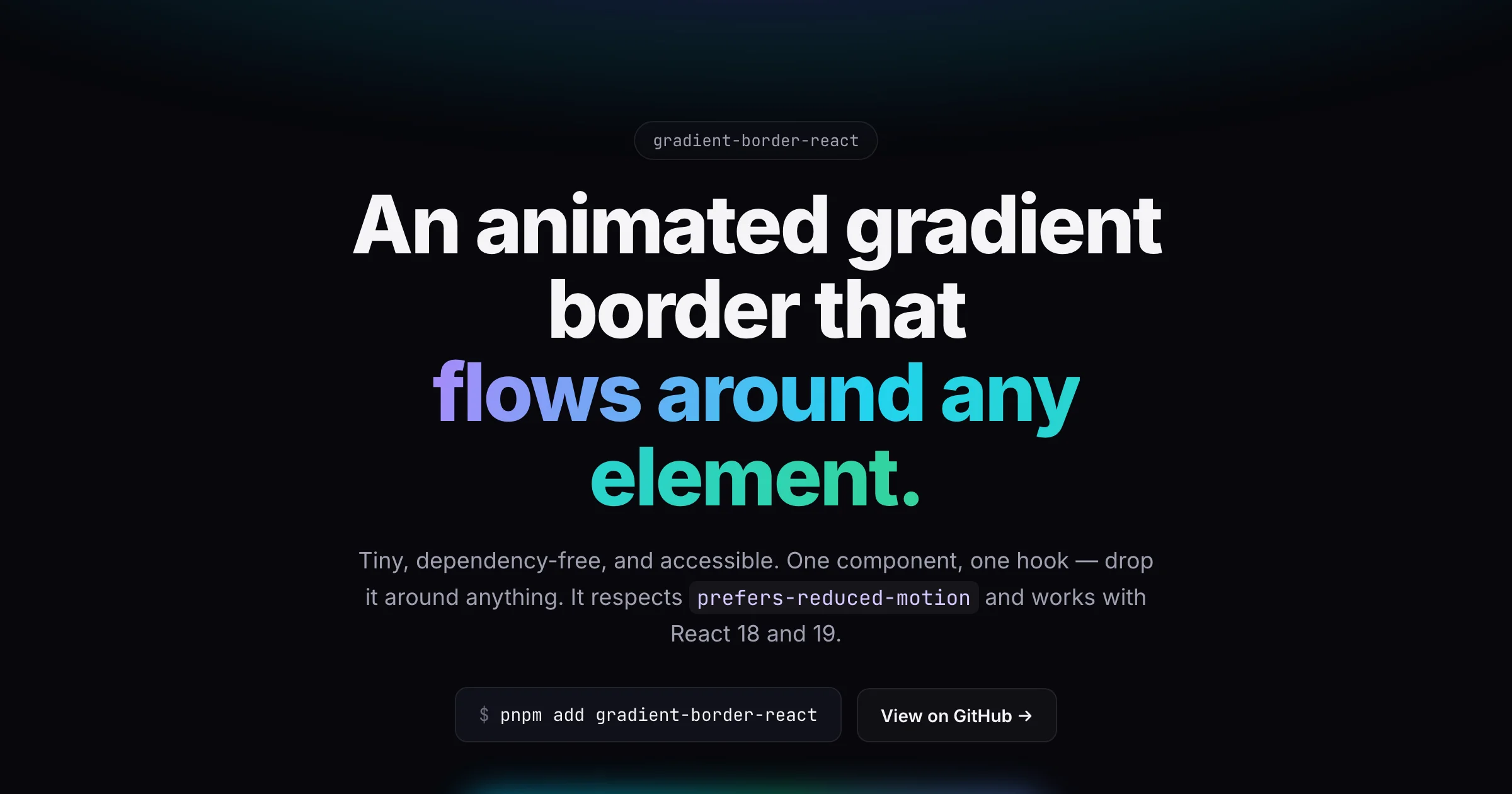 gradient-border-react — live demo screenshot