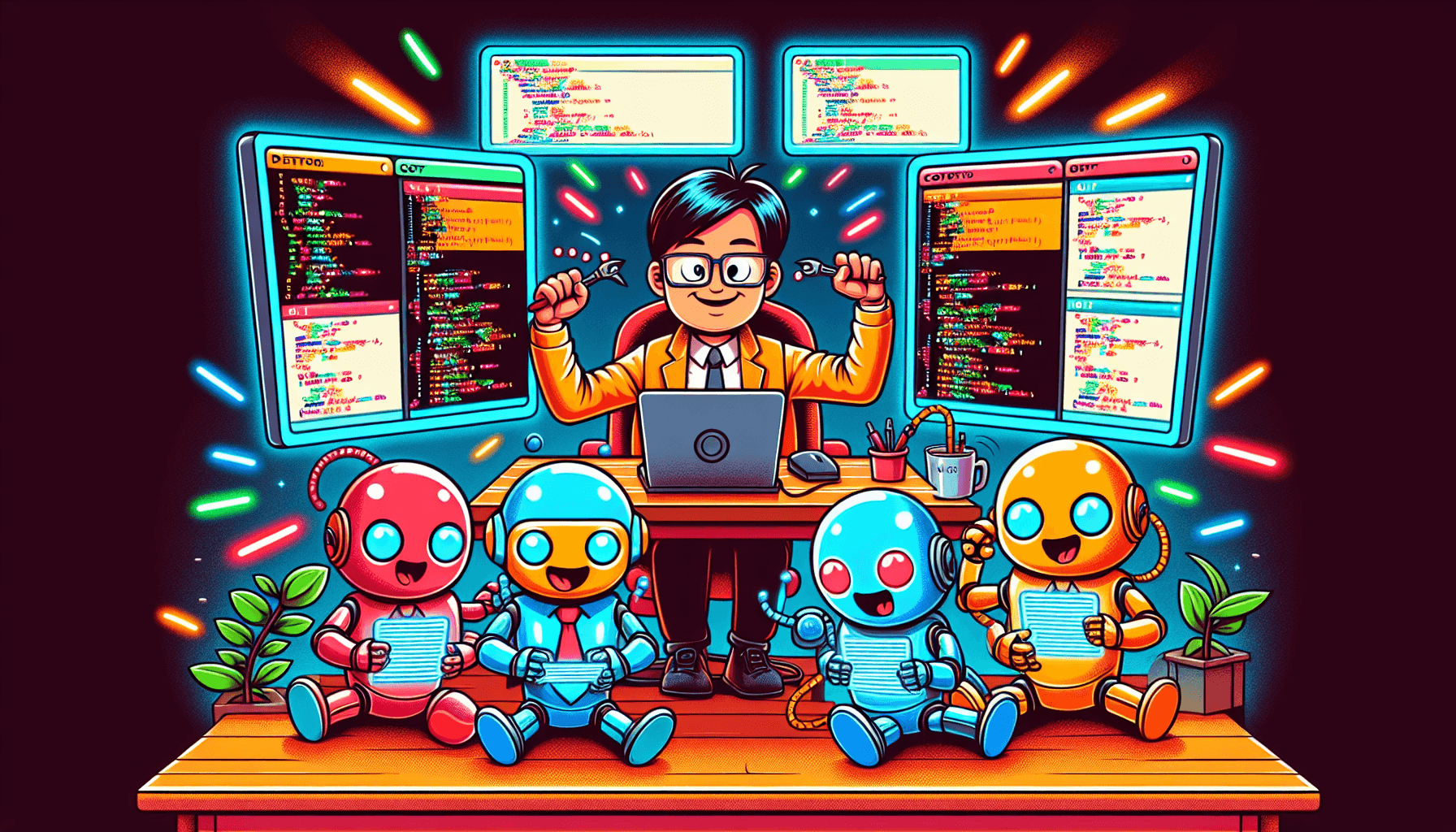 Solo dev orchestrating five parallel Claude AI agents on git worktrees