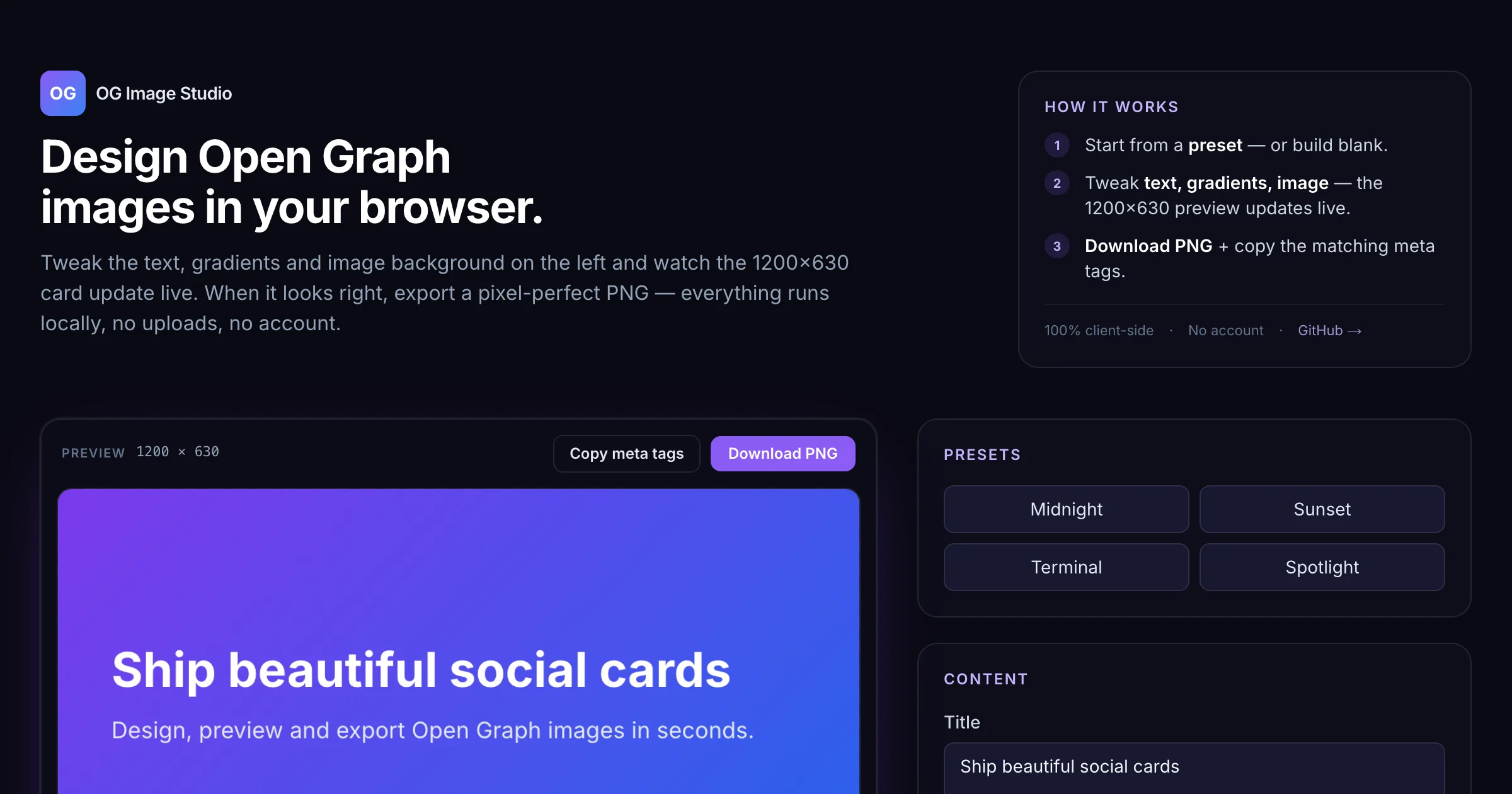 og-image-studio — design Open Graph images in your browser
