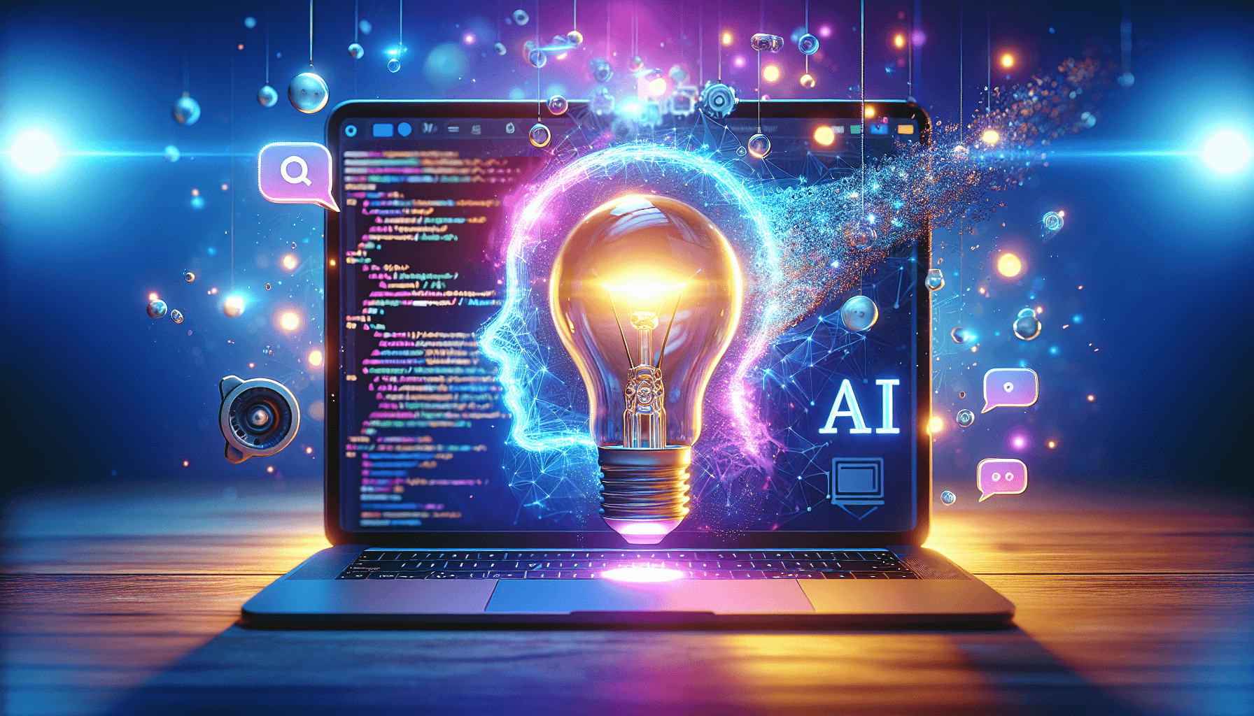 Illustration of Lovable AI turning prompts into full web apps